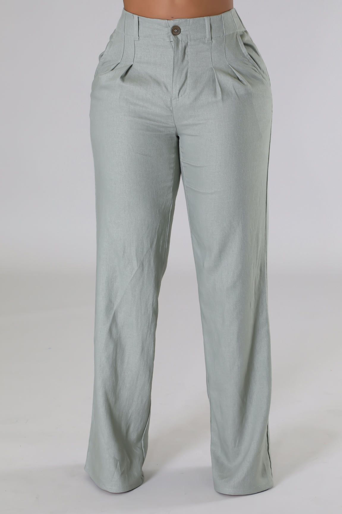 Amelia Linen Pants (Blue)